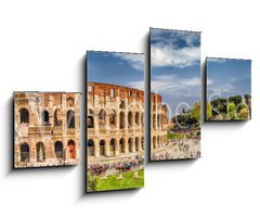 Obraz 4D tydln - 100 x 60 cm F_IS107807294 - Panoramic view of the Colosseum and Arch of Constantine, Rome