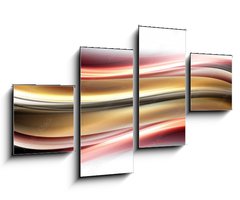 Obraz 4D tydln - 100 x 60 cm F_IS109610245 - Modern Shiny Abstract Wave Design