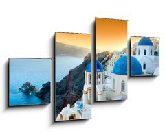 Obraz 4D tydln - 100 x 60 cm F_IS11617163 - Santorini - Oia