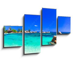 Obraz 4D tydln - 100 x 60 cm F_IS118051170 - amazing tropical holidays in paradise beaches of Seychelles,Praslin