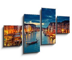 Obraz 4D tydln - 100 x 60 cm F_IS122210404 - View on Grand Canal from Rialto bridge at dusk, Venice, Italy