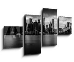 Obraz 4D tydln - 100 x 60 cm F_IS126584936 - Manhattan from Brooklyn (B&W)