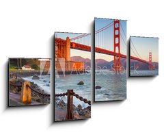 Obraz 4D tydln - 100 x 60 cm F_IS129546640 - San Francisco. Image of Golden Gate Bridge in San Francisco, California during sunrise.