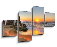 Obraz 4D tydln - 100 x 60 cm F_IS13013771 - Sunrise Rocks - Vchod slunce skly