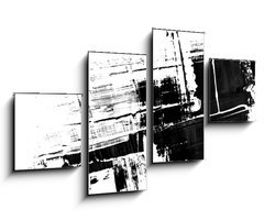 Obraz 4D tydln - 100 x 60 cm F_IS13034930 - An abstract paint splatter frame in black and white - Abstraktn barvy postkn rmu v ern a bl