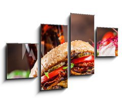 Obraz   Close up of home made burgers, 100 x 60 cm