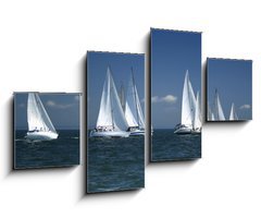 Obraz   start of a sailing regatta, 100 x 60 cm