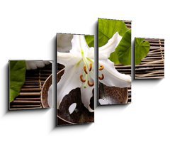 Obraz   Spa composition of white madonna lily, 100 x 60 cm