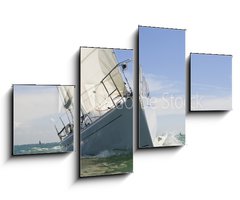 Obraz 4D tydln - 100 x 60 cm F_IS14695096 - Sail Boat Up Close - Plavba plachty nahoru