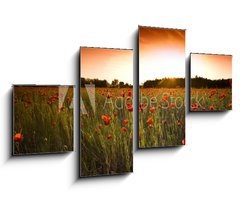 Obraz 4D tydln - 100 x 60 cm F_IS14724236 - poppies field