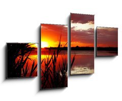 Obraz   Sunrise on like, 100 x 60 cm