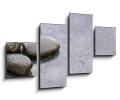 Obraz 4D tydln - 100 x 60 cm F_IS150097450 - Pnk orchids and black stones close up.