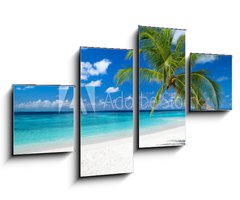 Obraz 4D tydln - 100 x 60 cm F_IS151310725 - coco palm on tropical paradise island dream beach