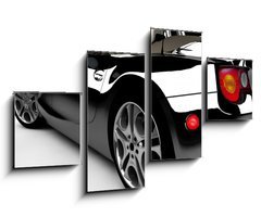 Obraz 4D tydln - 100 x 60 cm F_IS15700526 - Black car - ern auto