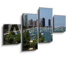 Obraz 4D tydln - 100 x 60 cm F_IS15938614 - Chicago Summer Panorama - Chicago Letn panorama