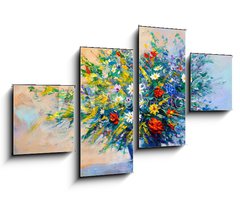 Obraz 4D tydln - 100 x 60 cm F_IS163278851 - Oil painting flowers