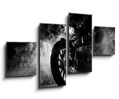 Obraz   High power motorcycle chopper at night., 100 x 60 cm