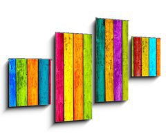 Obraz 4D tydln - 100 x 60 cm F_IS17494460 - Colorful Wood Planks Background - Barevn devn prkna pozad