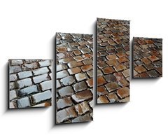 Obraz 4D tydln - 100 x 60 cm F_IS176627639 - Wet Stone Pavement