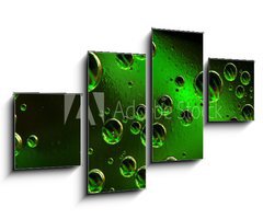 Obraz 4D čtyřdílný - 100 x 60 cm F_IS1843178 - green bubbles