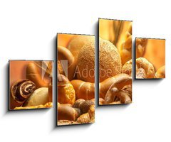 Obraz 4D tydln - 100 x 60 cm F_IS1994596 - group of different bread products photographed wit