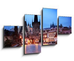 Obraz 4D tydln - 100 x 60 cm F_IS20184085 - Charles Bridge at dawn