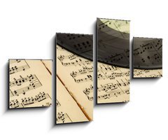 Obraz 4D tydln - 100 x 60 cm F_IS20819491 - vintage musical  background - historick hudebn pozad