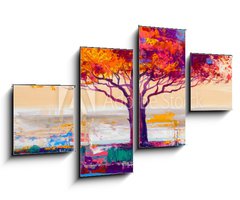Obraz 4D tydln - 100 x 60 cm F_IS213955813 - Tree oil painting, artistic background