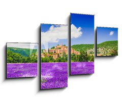 Obraz 4D tydln - 100 x 60 cm F_IS215601674 - Banon hilltop village in Provence, France - Banon hilltop vesnice v provence, Francie