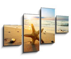 Obraz 4D tydln - 100 x 60 cm F_IS21858060 - Starfish on the beach