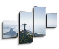 Obraz 4D tydln - 100 x 60 cm F_IS22031376 - Dramatic Aerial view of Rio De Janeiro - Dramatick leteck pohled na Rio De Janeiro