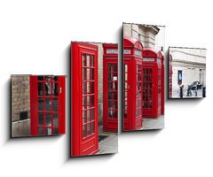 Obraz 4D tydln - 100 x 60 cm F_IS22726107 - Typical red London phone booth