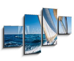 Obraz 4D tydln - 100 x 60 cm F_IS229409051 - Sailing lboat at open sea in sunshine