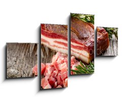 Obraz 4D tydln - 100 x 60 cm F_IS23310419 - slice bacon - pancetta affettata