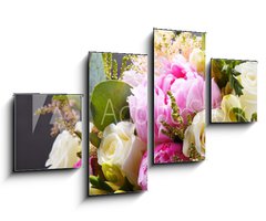 Obraz 4D tydln - 100 x 60 cm F_IS236126710 - Composition with bouquet of freshly cut flowers