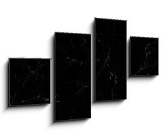 Obraz 4D tydln - 100 x 60 cm F_IS236902910 - Natural black marble texture for skin tile wallpaper luxurious background, for design art work. Stone ceramic art wall interiors backdrop design. Marble with high resolution