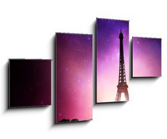 Obraz 4D tydln - 100 x 60 cm F_IS25509490 - Eifel Tower Milky Way - Paris (France)