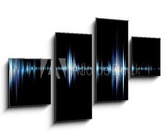 Obraz 4D tydln - 100 x 60 cm F_IS25631759 - blue wave - modr vlna
