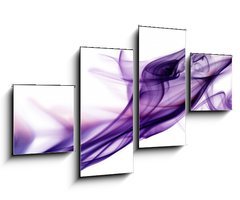 Obraz 4D tydln - 100 x 60 cm F_IS26188999 - Purple smoke in white background