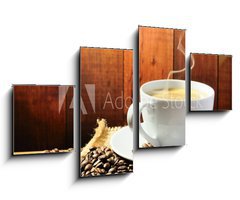 Obraz 4D čtyřdílný - 100 x 60 cm F_IS26439981 - Hot coffee