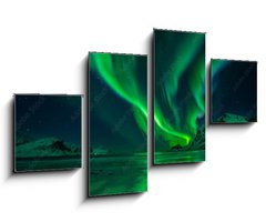 Obraz 4D tydln - 100 x 60 cm F_IS270218660 - Northern Lights Beach