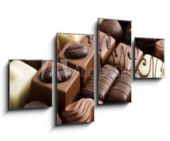 Obraz   various chocolate pralines, 100 x 60 cm