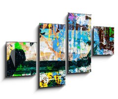 Obraz 4D tydln - 100 x 60 cm F_IS284026983 - Abstract art with splashes of multicolor paint; as a fun; creative
