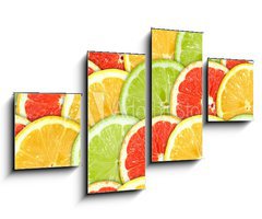 Obraz 4D tydln - 100 x 60 cm F_IS28466521 - Background with citrus-fruit slices