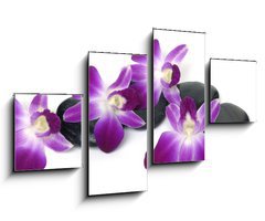 Obraz   Spa essentials orchid with pyramid of stones, 100 x 60 cm