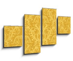 Obraz 4D tydln - 100 x 60 cm F_IS28895501 - Luxury seamless golden floral wallpaper