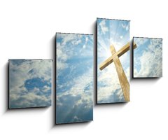 Obraz 4D tydln - 100 x 60 cm F_IS29169886 - cross against the sky