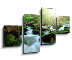 Obraz 4D tydln - 100 x 60 cm F_IS29644333 - Waterfall in the national park Sumava-Czech Republic