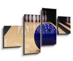 Obraz 4D tydln - 100 x 60 cm F_IS2975149 - bowling ball and pins - bowlingov koule a kolky