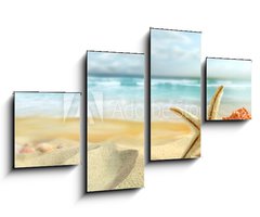 Obraz 4D tydln - 100 x 60 cm F_IS30407391 - Starfish on the Beach